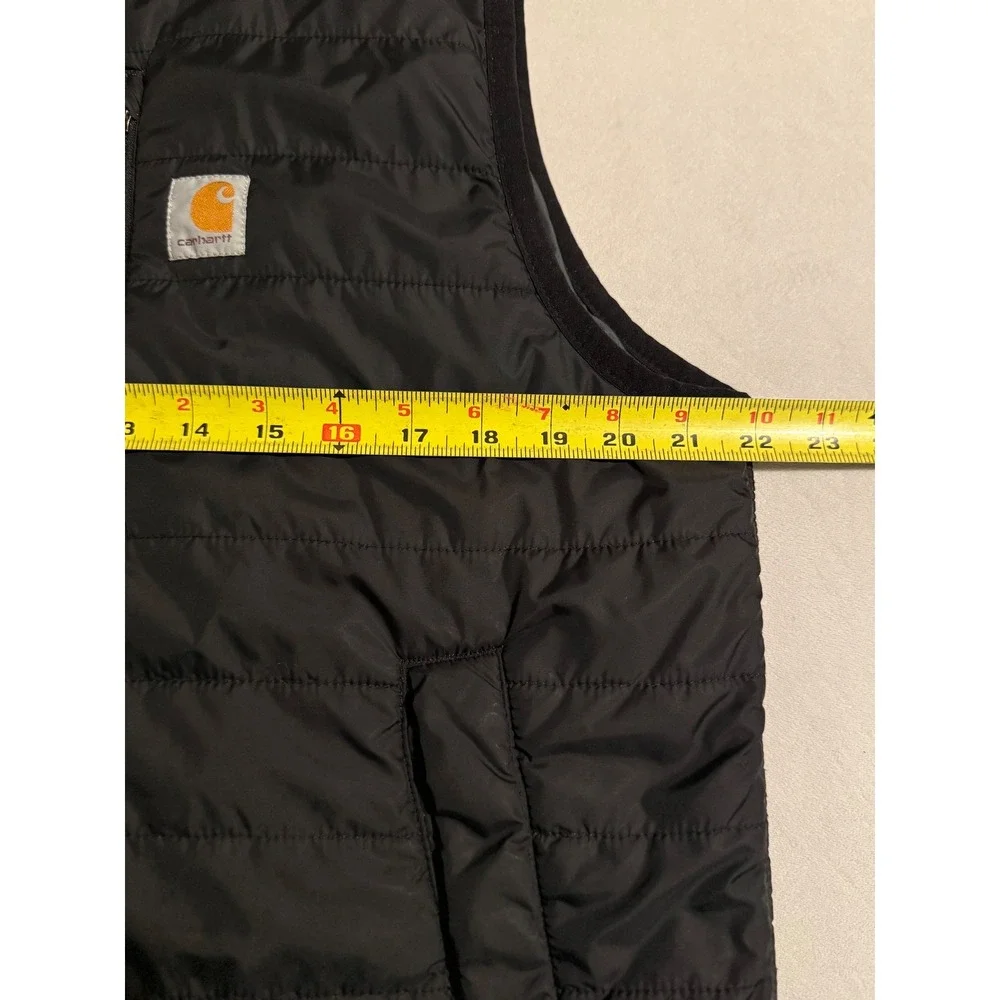Carhartt Gilliam Vest Mens Large Black Quilted Insulated Puffer Vest 102286